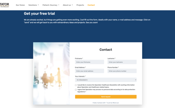 Spectator Healthcare Website Relaunch | © Viucom Digitalagentur in Freilassing bei Salzburg
