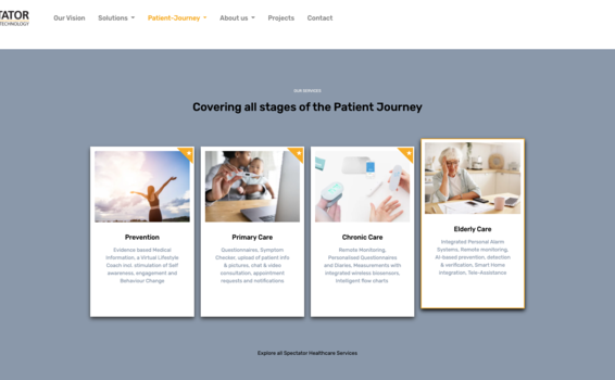 Spectator Healthcare Website Relaunch | © Viucom Digitalagentur in Freilassing bei Salzburg