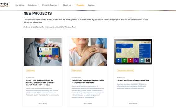 Spectator Healthcare Website Relaunch | © Viucom Digitalagentur in Freilassing bei Salzburg