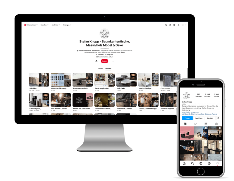 Stefan Knopp, Social-Media-Auftritt und Pinterest-Profil