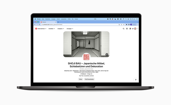 Shoji-Bau-Pinterest-Unternehmensprofil