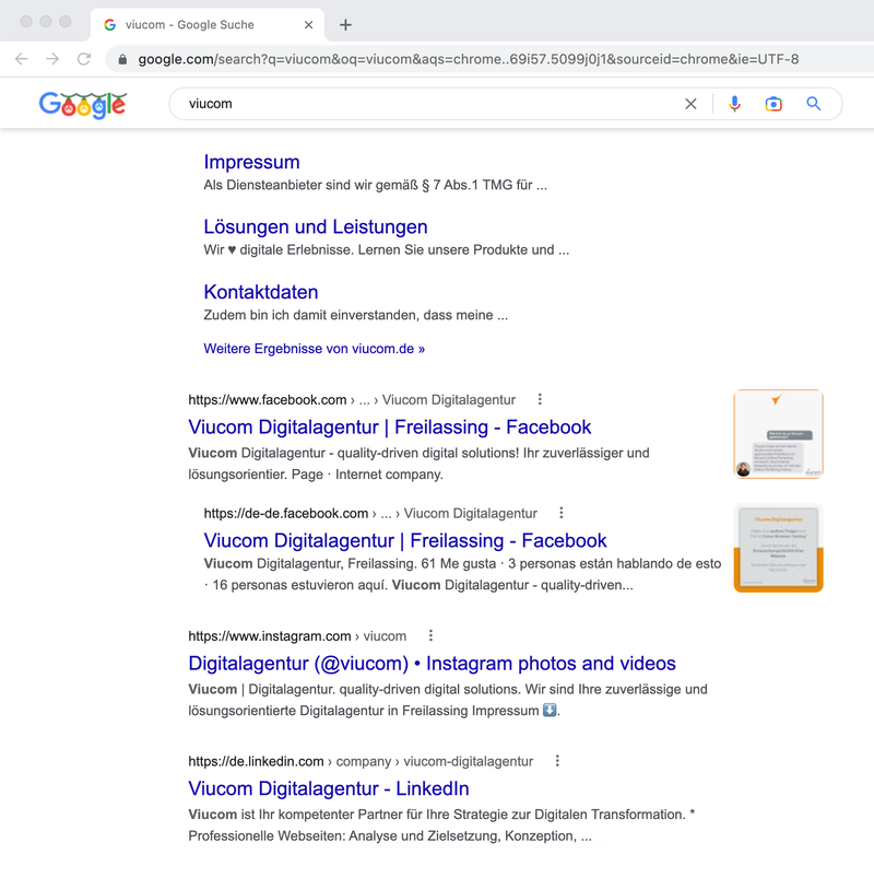 Suchmaschinenoptimierung. Viucom Digitalagentur in Freilassing bei Salzburg im Berchtesgadener Land.